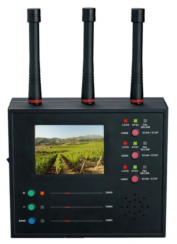 VS-555 Triple Channel 5.8G Camera Drone Receiver / Video Signal Receiver / FPV / Wireless Camera Hunter / 5.8G Drone Video Camera Scanner / Anti Drone Threats